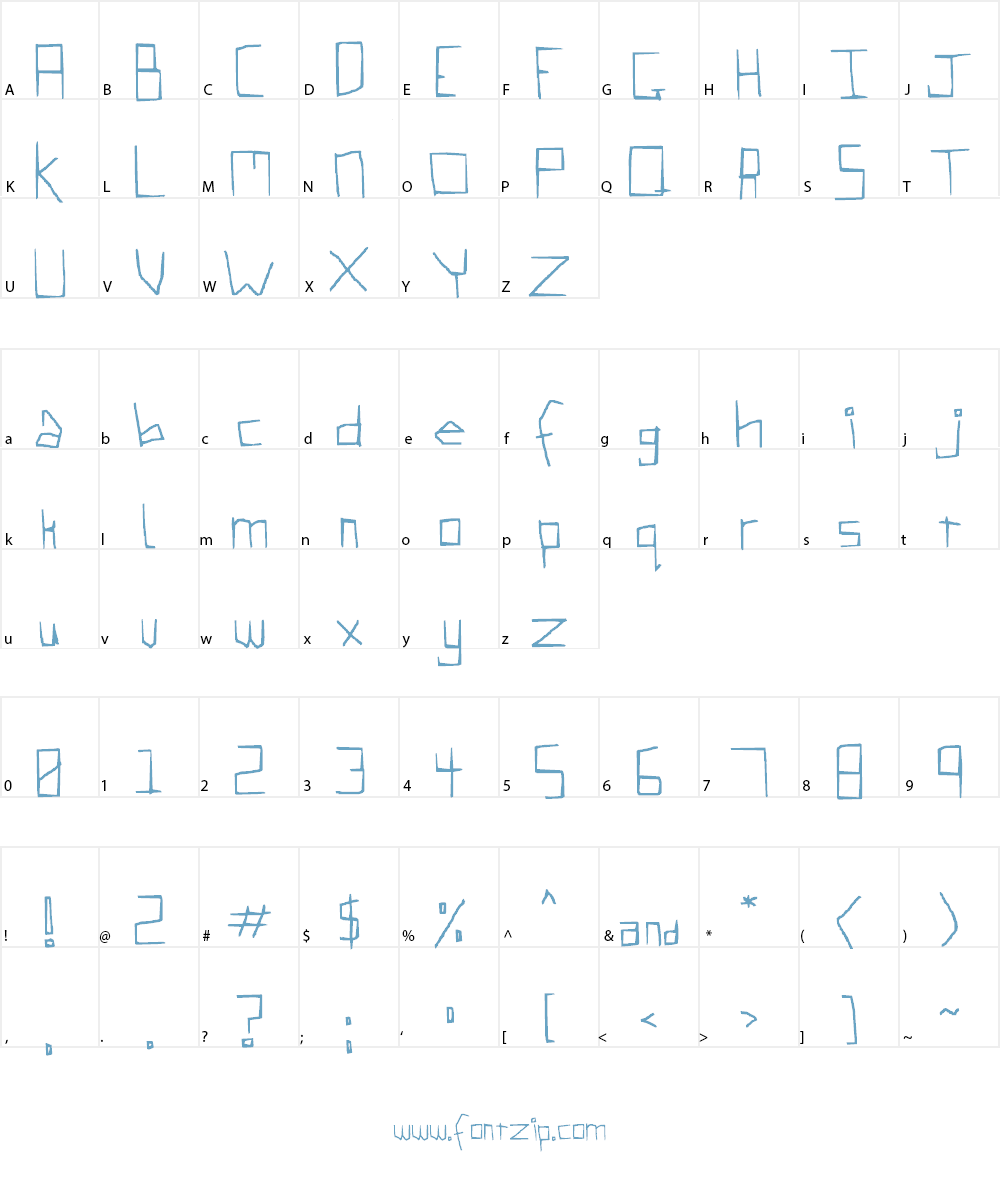 And you say you're lazy... Font Character